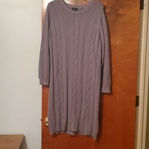 Grey sweater dress